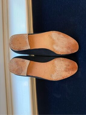 Black Men's Slip-On Loafers - Classic Leather Sole